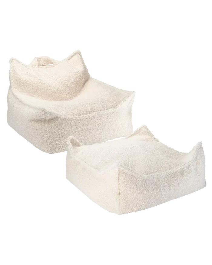 Wigiwama Cream Square Ottoman - Rugs by Roo