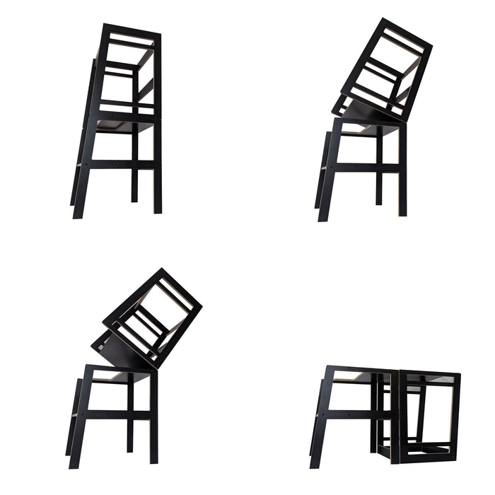 Rugs by Roo | Lakaluk Wooden Flush Multi-Function Kids Chair Table Learning Tower-1124 Grey