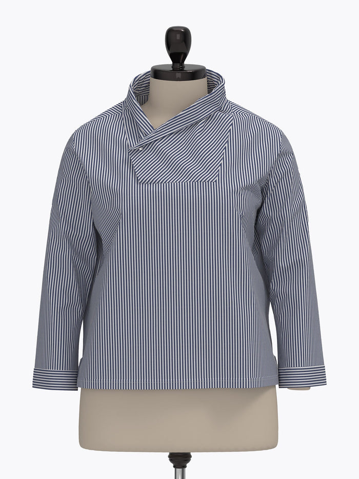Wrap Collar Shirt Pattern - The Assembly Line - Simplifi Fabric