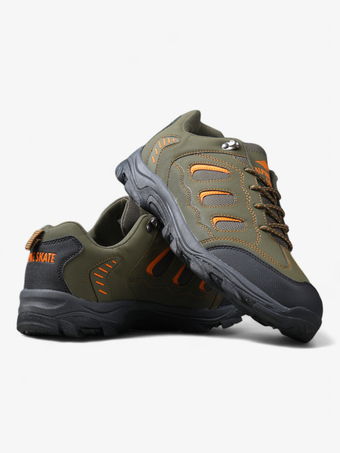 Zapatillas Alpine Skate Terrax Ultra Trekking Senderismo Verde Oliva Naranja