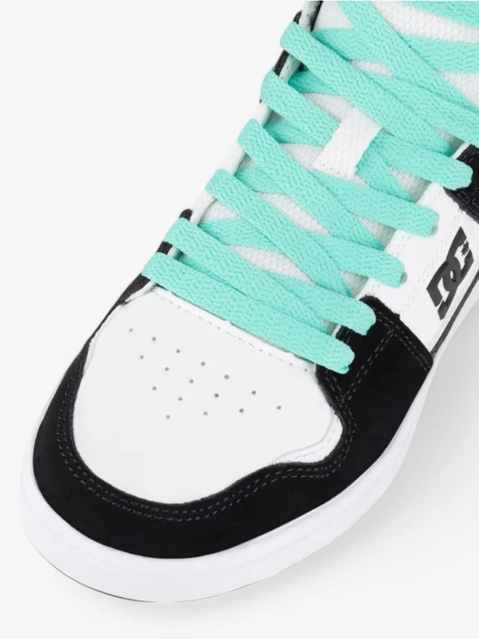 Zapatillas Dc Cure Hi Top Mujer Negro Blanco Verde Agua