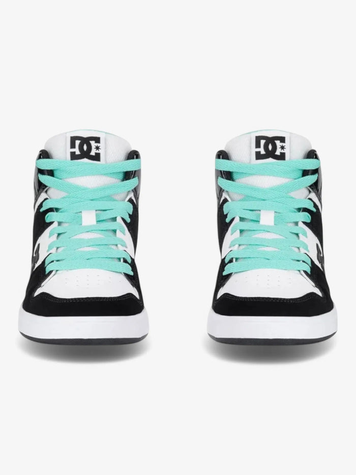 Zapatillas Dc Cure Hi Top Mujer Negro Blanco Verde Agua