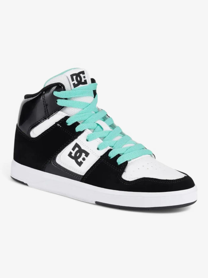 Zapatillas Dc Cure Hi Top Mujer Negro Blanco Verde Agua