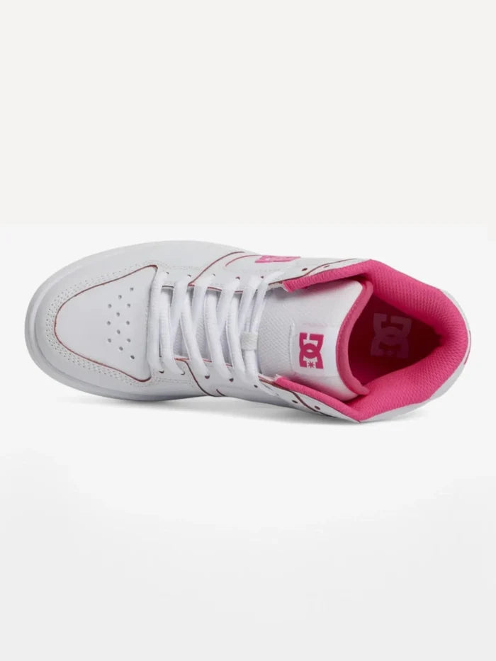 Zapatillas Dc Manteca 4 Mid Mujer Blanco Fucsia
