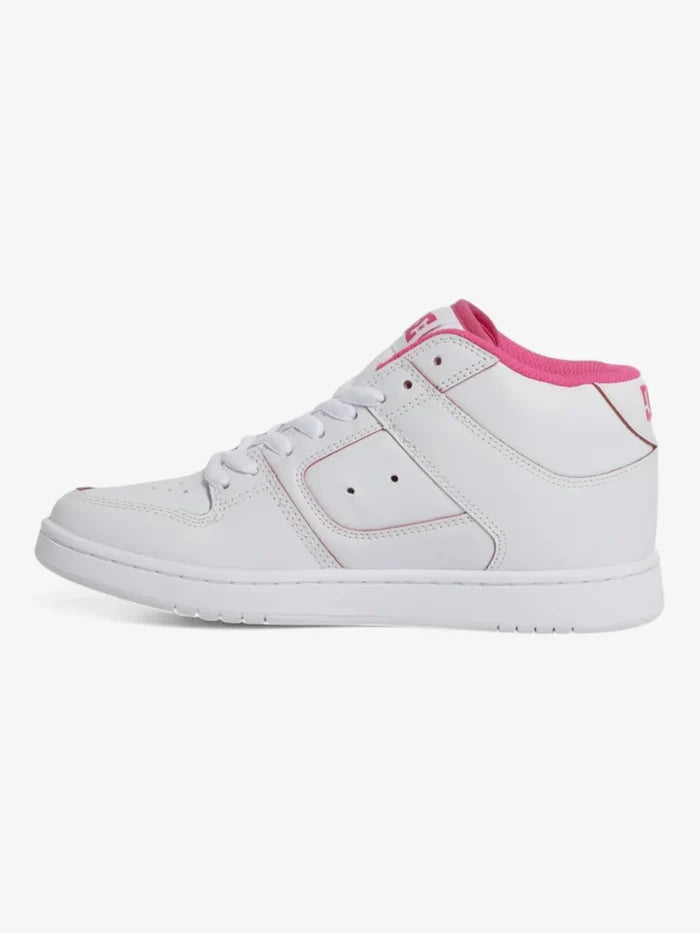 Zapatillas Dc Manteca 4 Mid Mujer Blanco Fucsia
