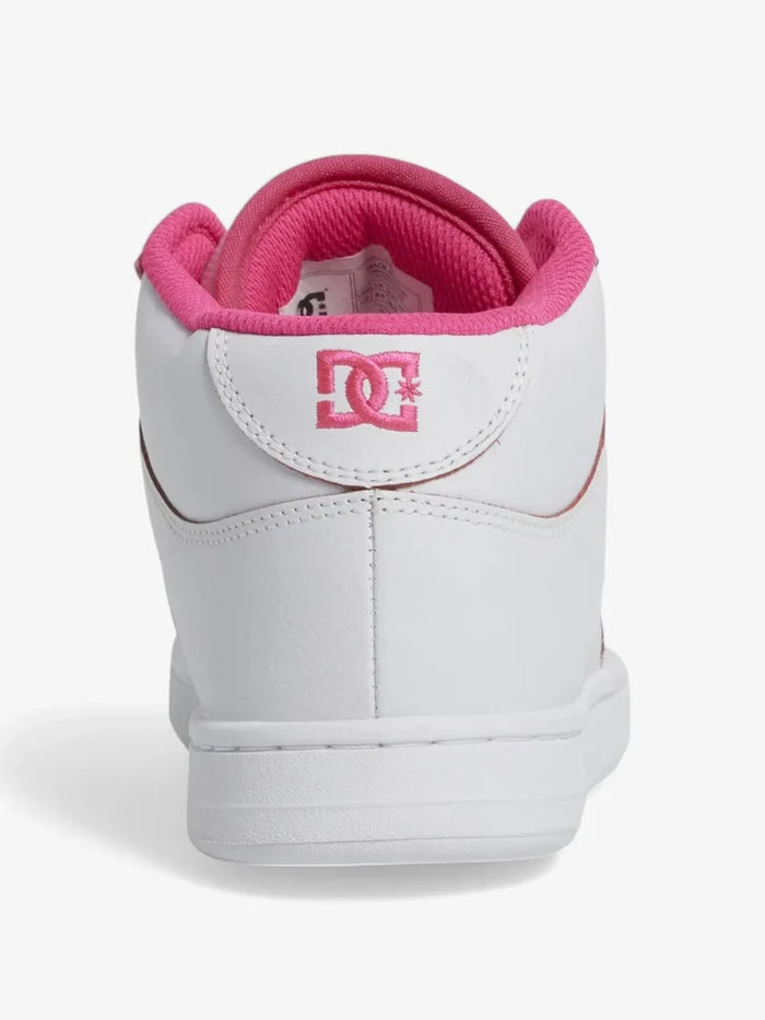 Zapatillas Dc Manteca 4 Mid Mujer Blanco Fucsia