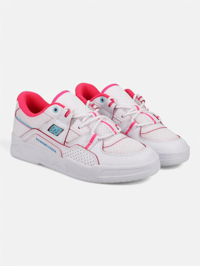 Zapatillas DC Mujer Construct Blanco Rosa Celeste