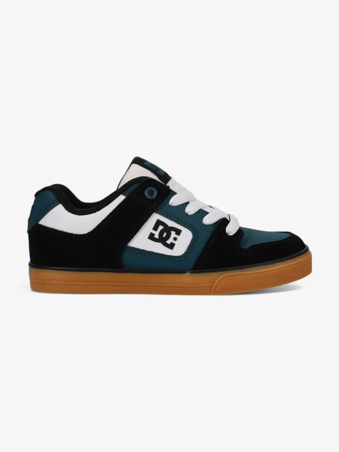 Zapatillas Dc Niño Pure Negro Blanco Verde