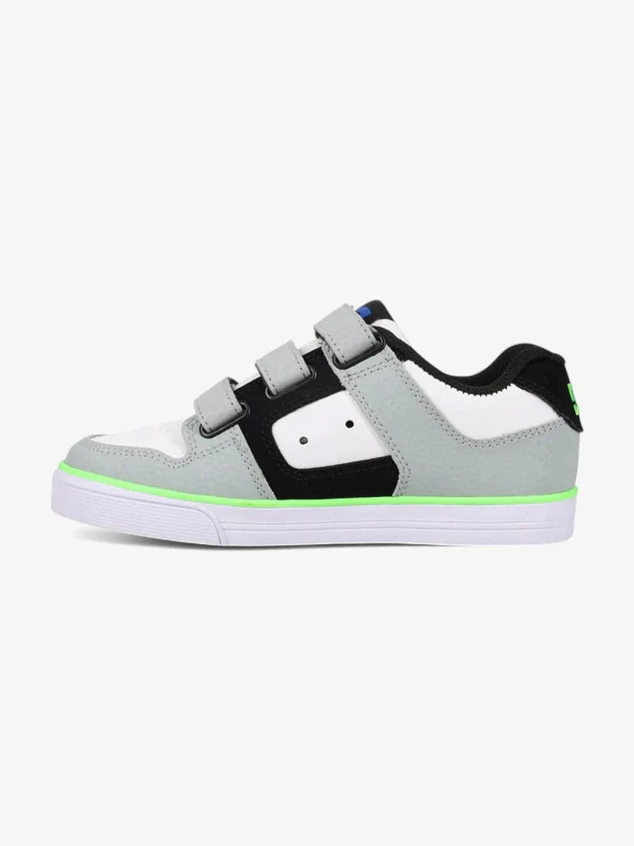 Zapatillas Dc Niño Pure V Gris Negro Azul