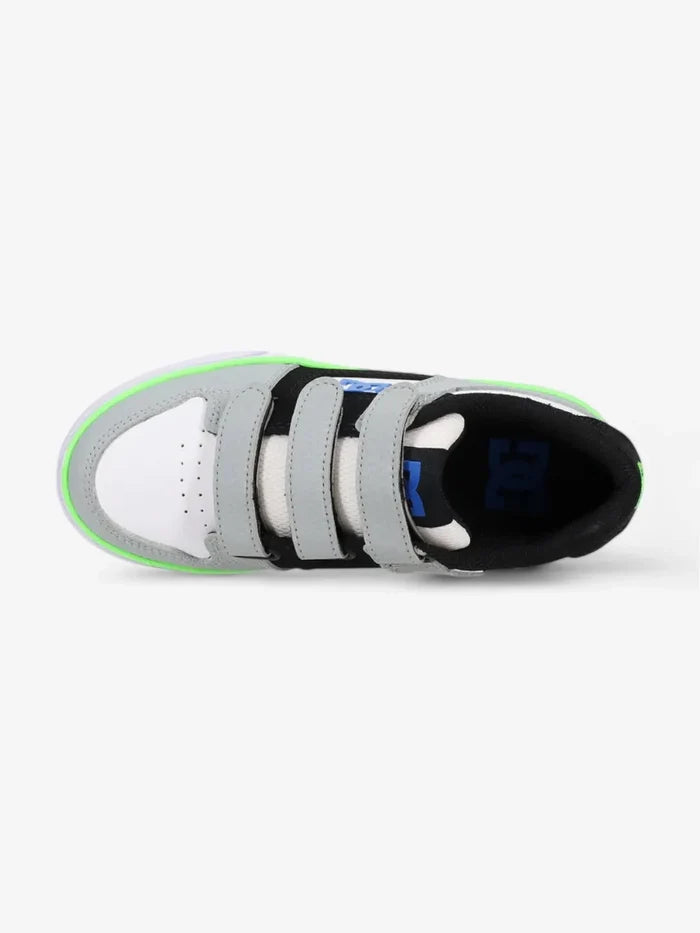 Zapatillas Dc Niño Pure V Gris Negro Azul